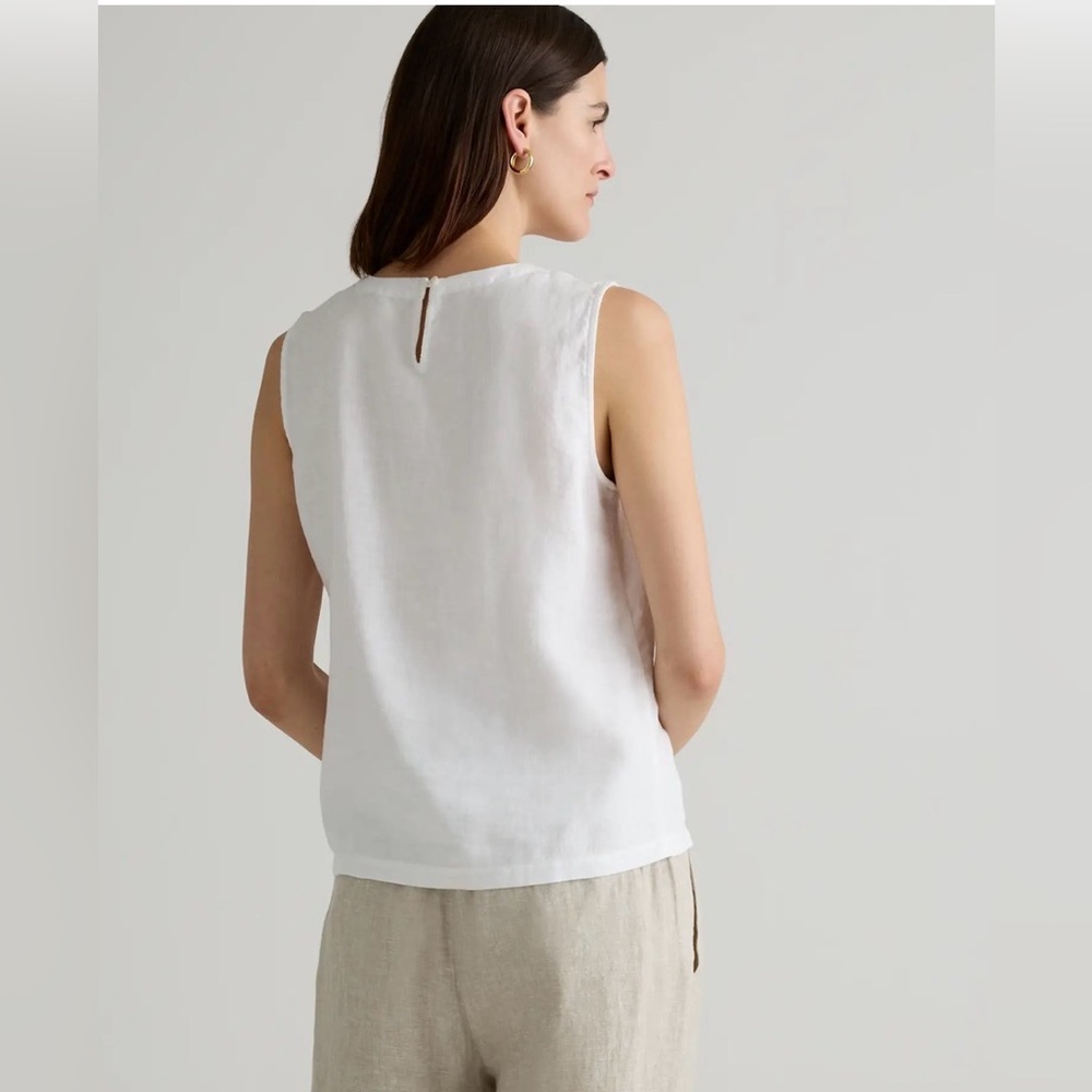 NWT Quince 100% European Linen Tank size M white - Picture 2 of 7